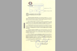 Fiscal General presenta por escrito a Congreso avances del caso Pecci