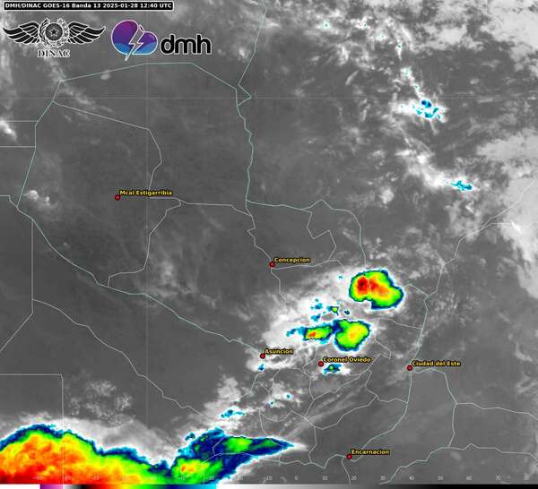 Alerta por tormentas fuertes sigue vigente en gran parte de la Región Oriental - ADN Digital