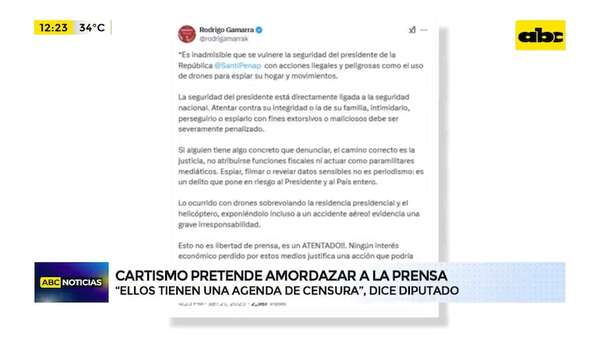 El cartismo tiene una agenda de censura, afirma diputado - ABC Noticias - ABC Color