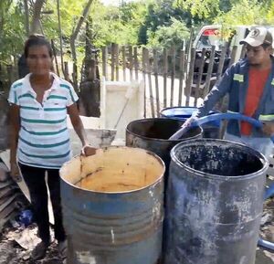 Solidaridad: Agua a humildes familias de Jaguaretecua, Vallemí