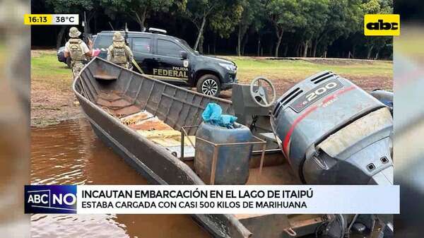Policía brasileña incauta embarcación con casi 500 kilos de marihuana proveniente de Paraguay - ABC TV - ABC Color