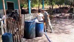 Familias de Jaguarete Cua son asistidas ante la falta de agua