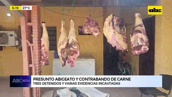 Villeta: tres detenidos por presunto caso de abigeato y contrabando de carne - ABC Noticias - ABC Color