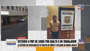 Arrestan a un PMT por asalto a un ciudadano