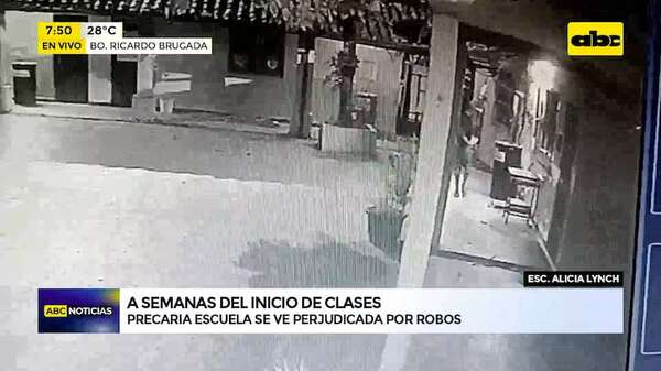 Video: A pocas semanas del inicio de clases escuela se ve perjudicada por robo - ABC Noticias - ABC Color