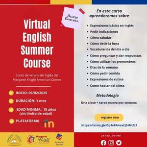 Espacio Americano de la UNE ofrece curso gratuito de inglés
