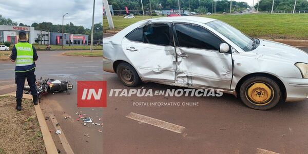 MOTOCICLISTA RESULTÓ CON GRAVES LESIONES TRAS COLISIÓN EN ENCARNACIÓN - Itapúa Noticias