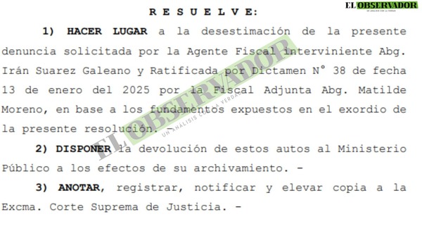 Desestiman denuncia contra empresas por supuesto lavado de activos