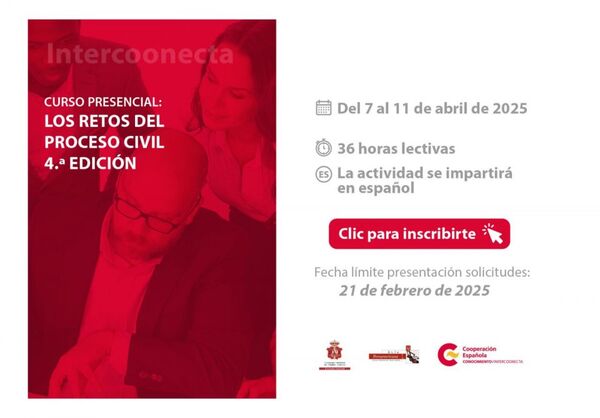 Invitan para el curso “Los retos del proceso civil” en su cuarta edición