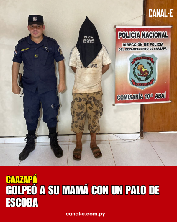 ATACÓ A SU MAMÁ CON UN PALO DE ESCOBA