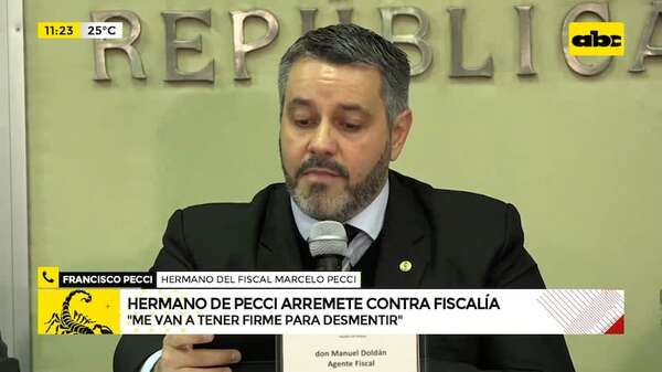 Hermano de Pecci, duro contra la Fiscalía: “La historia les depara el lugar de la infamia” - ABC Noticias - ABC Color