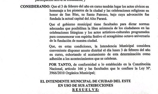 Asueto en CDE por su aniversario