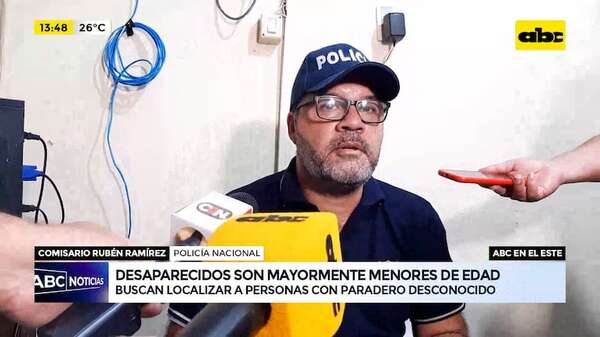 Desaparecidos en Alto Paraná son mayormente menores de edad, según Policía - ABC TV - ABC Color