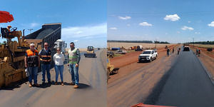 EL ASFALTO AVANZA DESDE EL CRUCE KIMEX HASTA KRESSBURGO - Itapúa Noticias