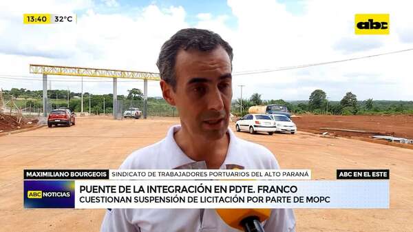Cancelación de licitación de obras en Puente de la Integración genera críticas de trabajadores - ABC TV - ABC Color