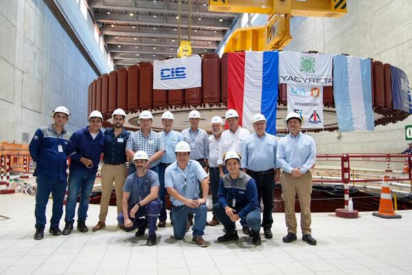 Primera unidad generadora rehabilitada integralmente en la central de Yacyretá