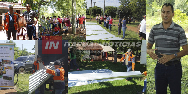 MUNICIPALIDAD DE NUEVA ALBORADA ENTREGA CHAPAS A FAMILIAS VULNERABLES - Itapúa Noticias