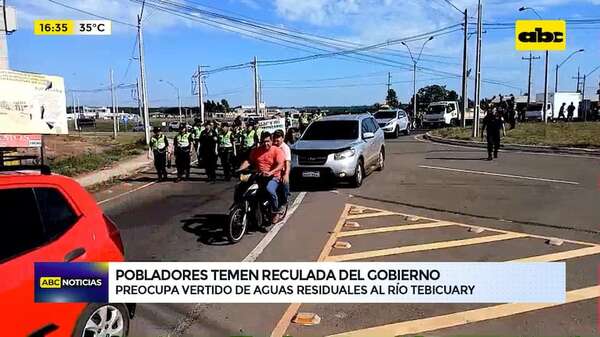 Video: pobladores temen posible reculada del gobierno sobre vertido de residuos al río Tebicuary - ABC Noticias - ABC Color