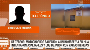 ¡De terror! Motochorros balearon a un hombre y a su hija