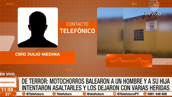 ¡De terror! Motochorros balearon a un hombre y a su hija