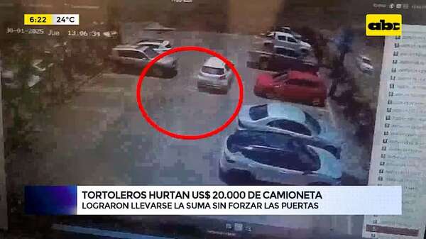 Video: Delincuentes hurtan US$ 20.000 de una camioneta en Asunción - ABC Noticias - ABC Color