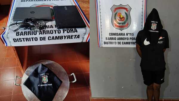 Detienen a joven acusado de hurto agravado en Arroyo Porã