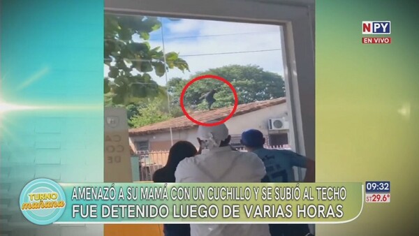 Amenazó a su madre con un cuchillo y huyó de la Policía saltando por los techos