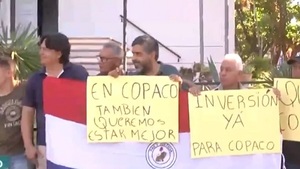 Funcionarios de Copaco protestan por falta de pago de salarios