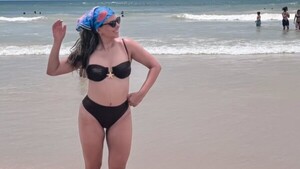 ¡Mamau! Andrea Quatrocchi peló cuero en Brasil