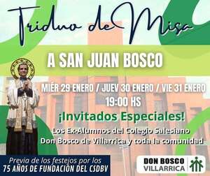 Recuerdan hoy el día de San Juan Bosco