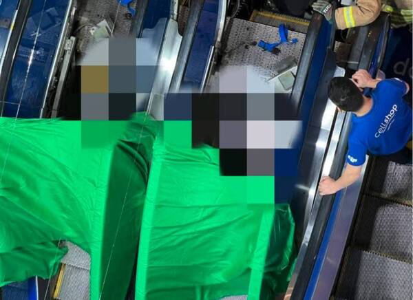 Escalofriante: trabajador fue “tragado” por una escalera mecánica que le habría amputado un brazo