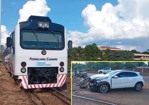 ¡De no creer! En Paraguay se registró un accidente que involucró a un tren: “milico” no lo vio