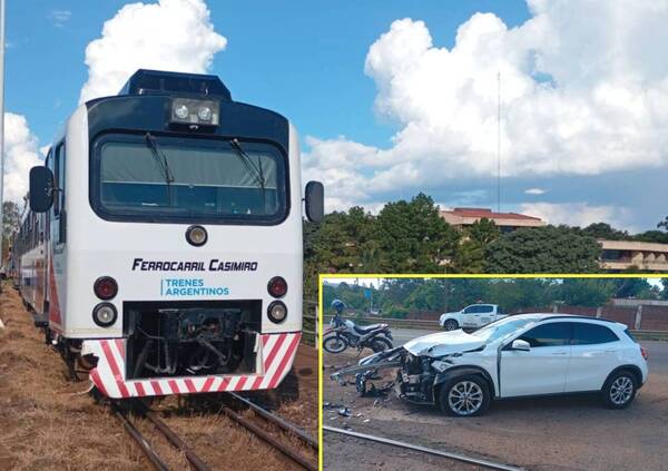 ¡De no creer! En Paraguay se registró un accidente que involucró a un tren: “milico” no lo vio