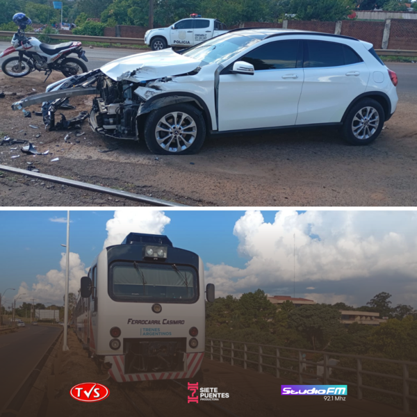 Accidente en Encarnación: Tren y Automóvil Colisionan Sin Víctimas - TVS