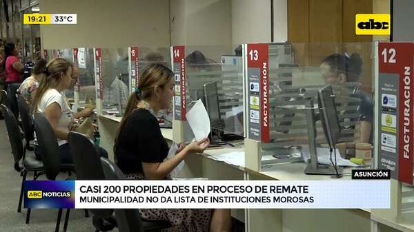 Video: Municipalidad evita revelar lista de instituciones morosas y avanza con remate de 200 propiedades - ABC Noticias - ABC Color