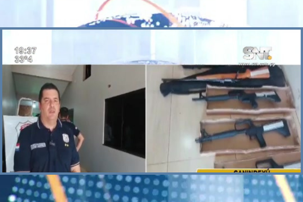 Allanamiento en Canindeyú: incautan arsenal presuntamente de grupo criminal - SNT