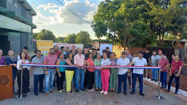 Municipalidad de Cambyretá inaugura nuevo tramo de empedrados en el barrio Jardín
