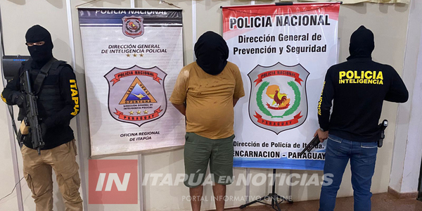 DETIENEN A SUJETO CON MÚLTIPLES ÓRDENES DE CAPTURA POR HOMICIDIO Y OTROS DELITOS - Itapúa Noticias