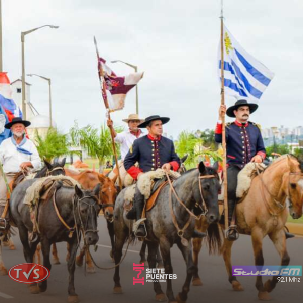 JINETES URUGUAYOS RECORRERÁN UN TRAMO HISTÓRICO DEL PARAGUAY EN HOMENAJE A LA HERMANDAD ENTRE AMBAS NACIONES - TVS