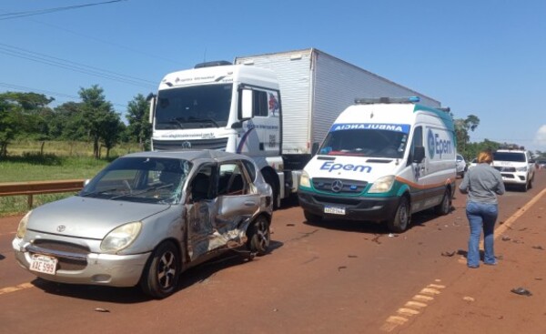 Accidente rutero deja dos personas lesionadas en Minga Guazú