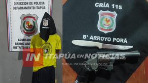 APREHENDIERON A UN SUJETO QUE HABRÍA AMENAZADO A UN POLICÍA EN CAMBYRETÁ - Itapúa Noticias