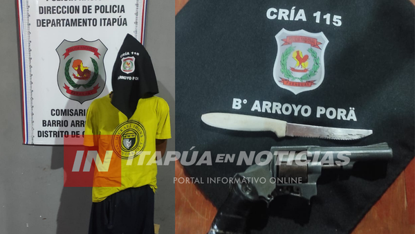 APREHENDIERON A UN SUJETO QUE HABRÍA AMENAZADO A UN POLICÍA EN CAMBYRETÁ - Itapúa Noticias