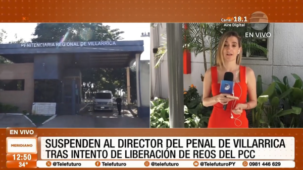 Suspenden al director del penal de Villarrica tras intento de fuga