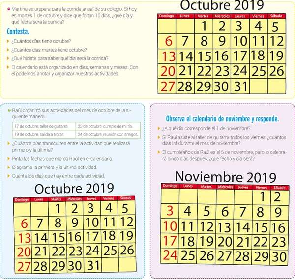 Interpretando calendarios - Castellano Segundo Ciclo - ABC Color