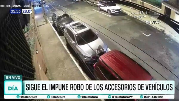 Incesante robo de accesorios de vehículos en Asunción