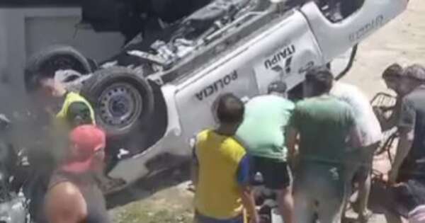 La Nación / Policías accidentados durante una persecución ya fueron dados de alta