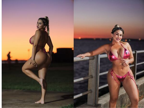 (GALERÍA) ¡La infartante sesión de fotos de Eli Villagra en la costanera encarnacena!
