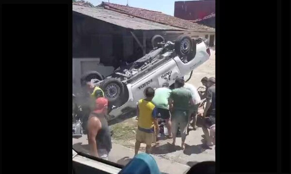 Policías accidentados durante una persecución ya fueron dados de alta – Prensa 5