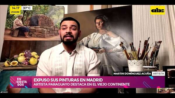 Artista paraguayo expuso sus pinturas en la Feria de Internacional de Turismo de Madrid - Ensiestados - ABC Color