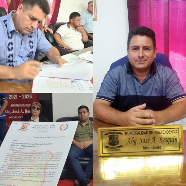 Intendente de Independencia aprueba parecer de desmembramiento de municipio de Santa Cecilia - 1000 Noticias